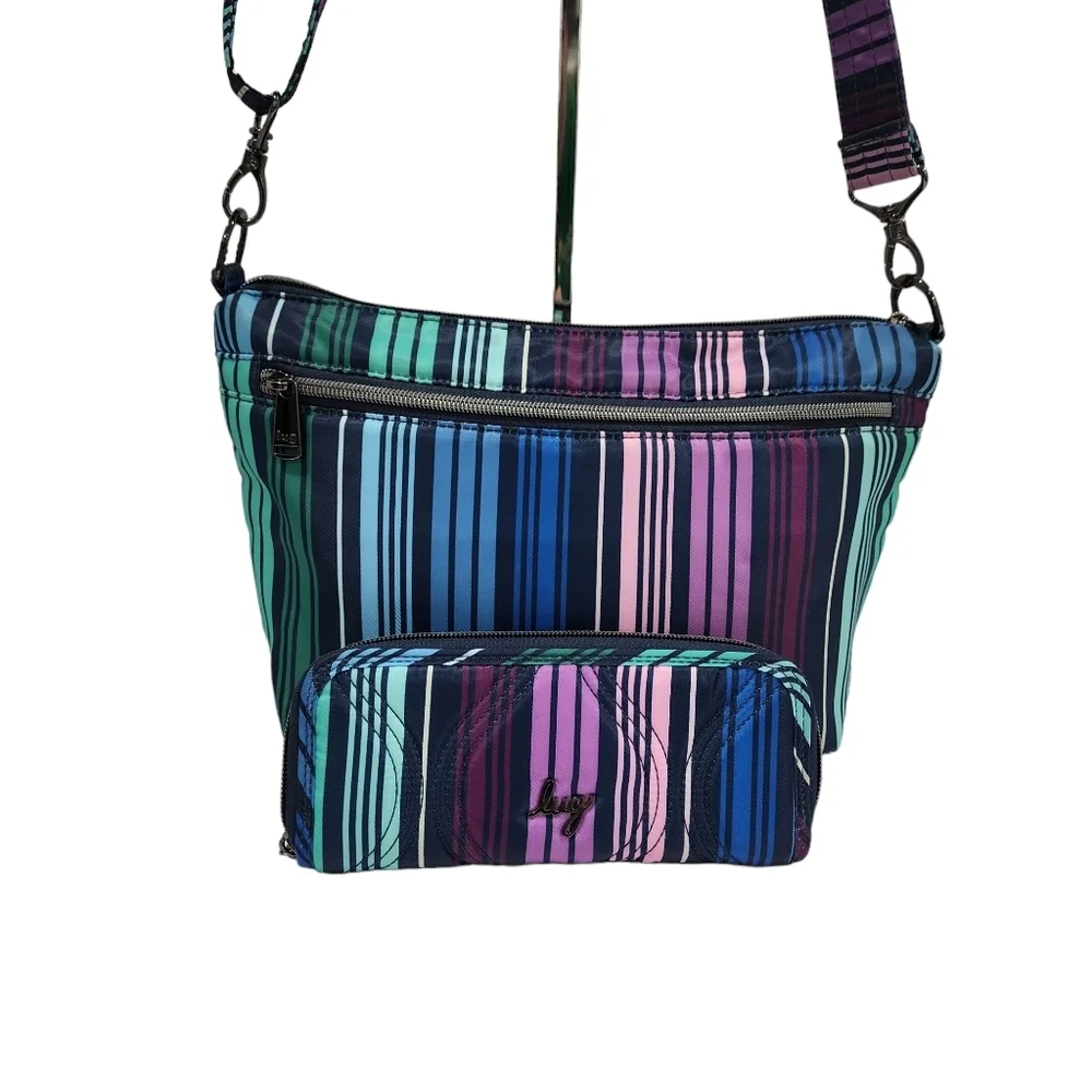 LUG FLARE CROSSBODY WITH MATCHING ZIP AROUND WALLET